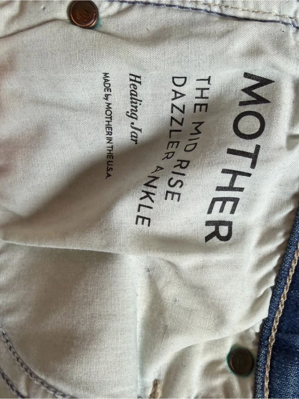 Mother Women's Mid Rise Dazzler Ankle Jeans Blue Stretch 5-Pocket Solid Size 26